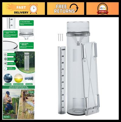 Accurate Outdoor Rain Gauge 0.01 Inch Precision with Mounting Bracket - All-Weat