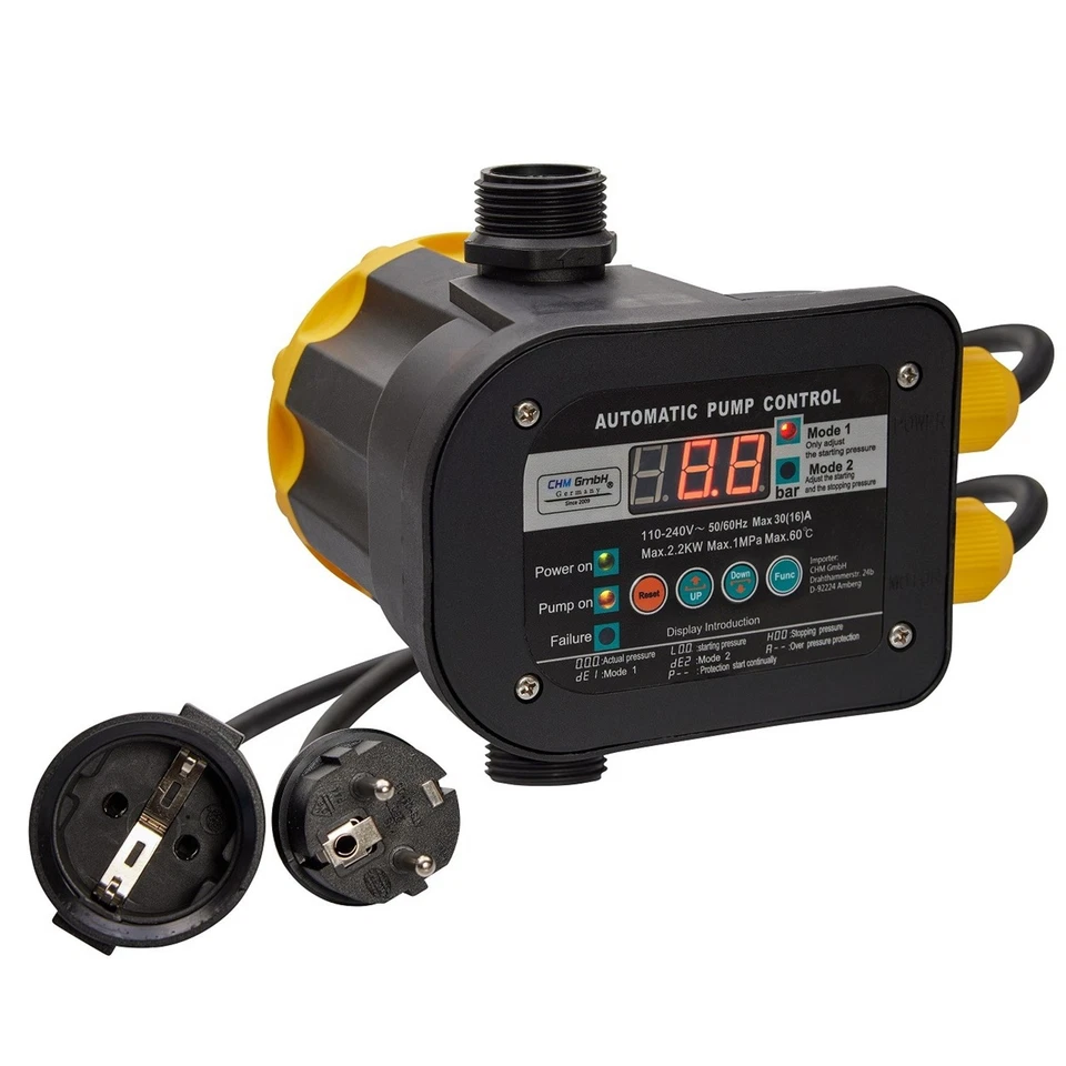CHM GMBH Comando pompa CHM pressostato con protezione funzionamento a secco max 8 bar e 2,2 kW