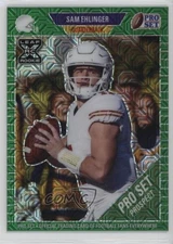 2021 Leaf Pro Set Metal Green Mojo /10 Sam Ehlinger #81 Rookie RC r9d