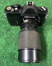 Nikon Nikkormat FT2 Black 35mm SLR Camera  75-205mm 1:3.5-4.5 Lens