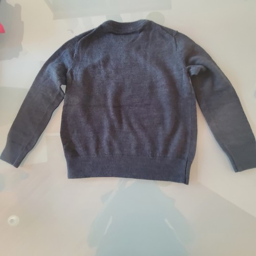 GAP KIDS Boy's Crew Neck Chevron Sweater Dark Navy Heather Sz S NWOT - Picture 5 of 6
