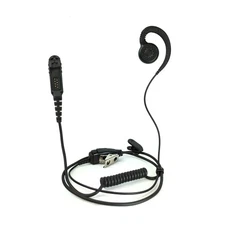 1-Wire C-Shape Swivel Earpiece with PTT Mic for Motorola Two-Way Radios DP344...