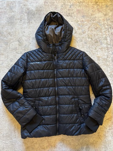 Supreme, EUC Women’s Black Hooded BAUER TEAM Supreme Puffer Jacket Size XL HOCKEY