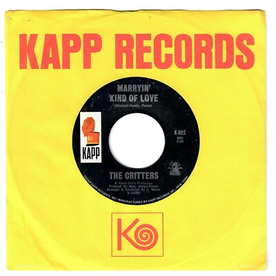 The Critters 1967 Kapp 45rpm 