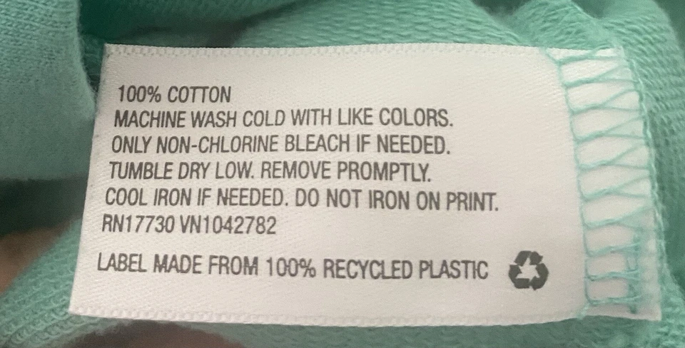 Sudadera con capucha de algodón Toms espuma de mar talla M con agujeros para el pulgar en las mangas Foto 4 de 4