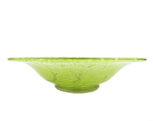 Art Déco WMF Ikora Art Glass Bowl Centerpiece Glas Schale yellow-green c. 1930s - Picture 6 of 8