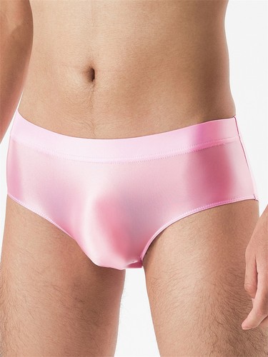 Herren Shiny Oil Low Rise Bikini Slip Bulge Pouch Höschen Nahtlos Badehose - Bild 33 von 97