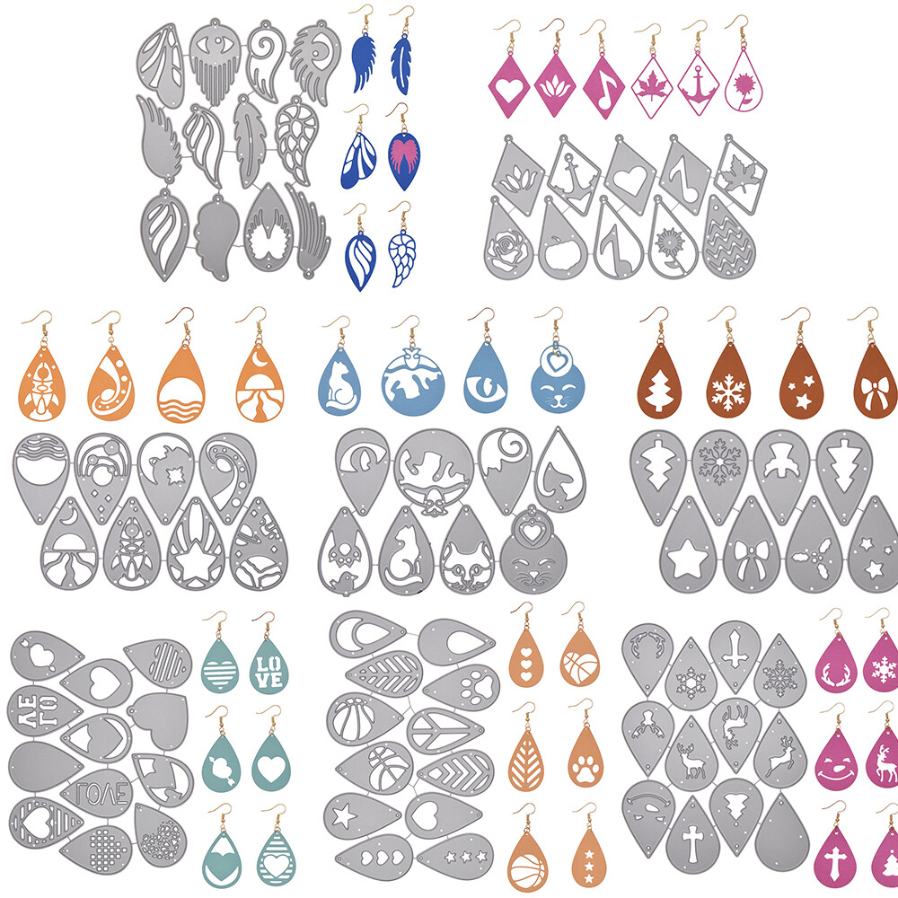Earring Cutting Dies Teardrop Die Cut Leather Jewelry Making