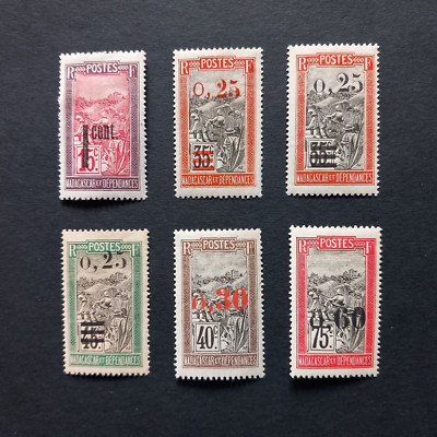 FRANZÖSISCHE KOLONIEN MADAGASKAR 1921 / TRANSPORT SURCH - NR. 6 SPRACHWERTE MH*