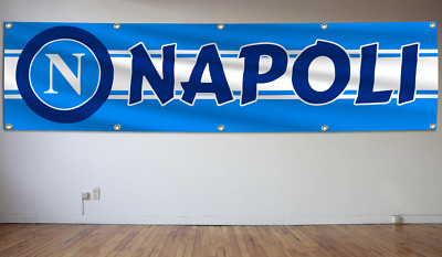 Napoli S.S.C Flag 2X8Ft Banner Azzurri Napoli Campione IItalia Scudetto Maradona