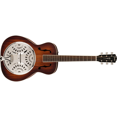 Fender Paramount PR-180E Resonator Guitar, Walnut Fretboard, Aged