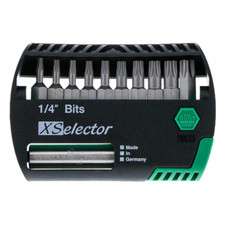 Wiha 79445 Torx XSelector Bit Set with Quick Release Holder, 10 pieces