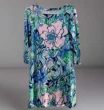 Lilly Pulitzer Sophie Women Small Mini Dress Party Thyme Floral Stretch UPF 50+