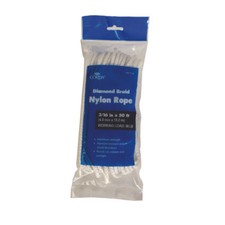 Corda 3/16" x 50' White Diamond Braid Nylon Rope Qty: 1 pcs