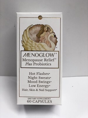 MENOLABS Menoglow Menopause Relief Plus Probiotics Supplement 60ct EXP 06/24