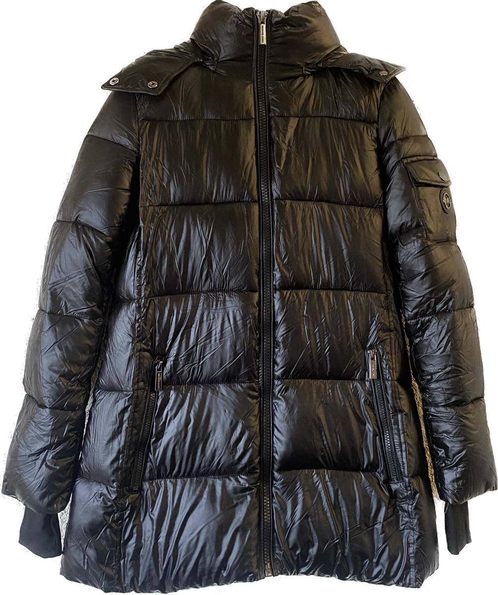 Michael kors belted quilted on sale jacket