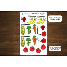 Fruits vs Veggies Sticker Sheet  Planner and Journal Stickers