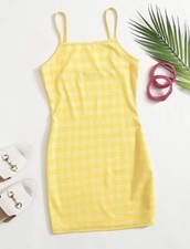 yellow bodycon dress