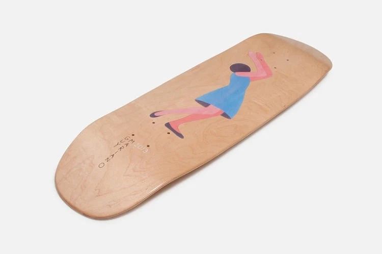 Geoff McFetridge Girl Mariano Art Dump Alumni skateboard deck 9.125