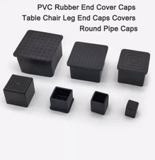 PVC Rubber End Cover Caps Table Chair Leg End Caps Covers Round Pipe Caps