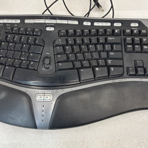 Microsoft Natural Ergonomic Keyboard 4000 v1.0 USB Wired Read - Picture 3 of 14