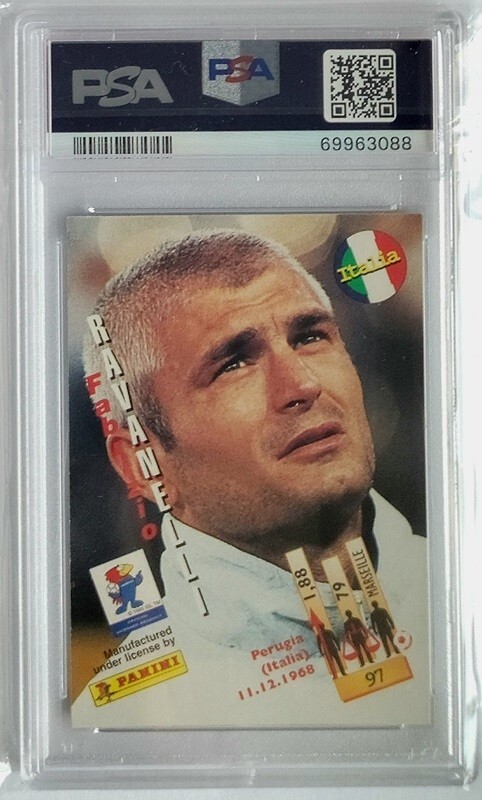 311★サッカー★fabrizio ra vanelli★prostars 1998 Panini Fabrizio Ravanelli Fifa World Cup France #97 PSA
