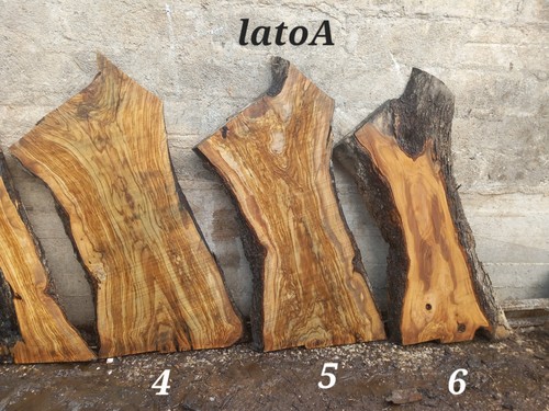 legno-wood di ulivo/olivo, tagliere, orologio, tavolino, resina epoxy - Imagen 4 de 6