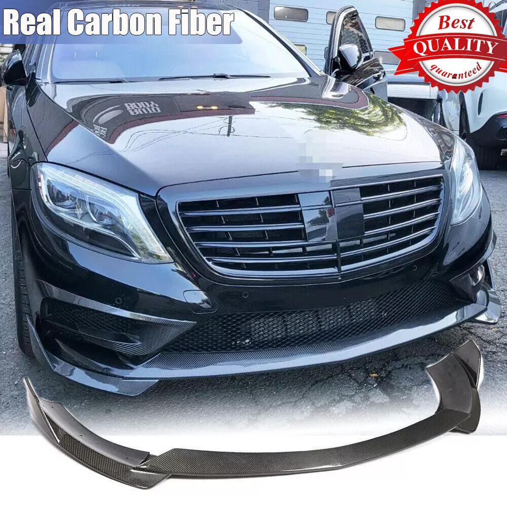 Carbon Fiber Front Bumper Lip For Benz W222 S400 S550 S600 Sport