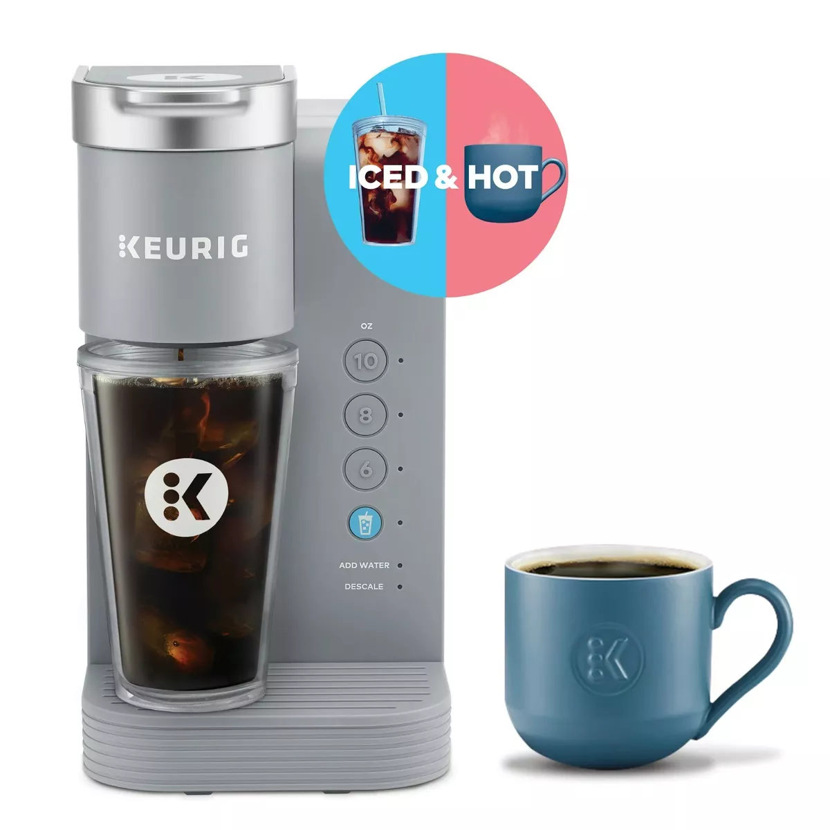 Keurig K Iced Essentials Gray The Iced and Hot Single Serve