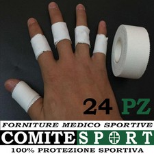 24 CEROTTI SPORTIVI TAPE TAPING / PROTEZIONE DITA  PORTIERE/VOLLEY/RUGBY/BASKET 