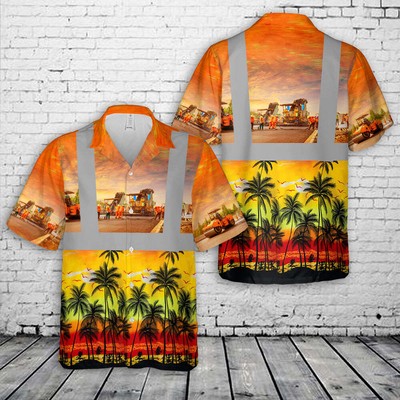 Highway Construction Tropical Hawaiian Shirt - Gift For Men & Women