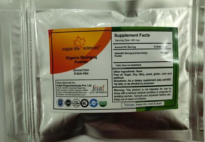 ORGANIC Bhringraj Powder Eclipta Alba Natural HIgh Quality Bhrinraj Powder 