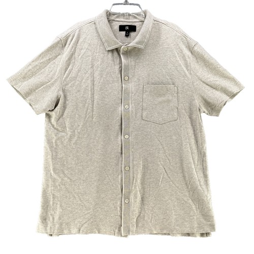 80s 90s Banana Republic Safari Shirt M Mens L/S Button Down Beige