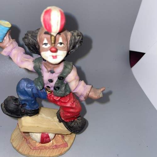 (4) Vintage Clowns Figurine Circus Halloween 5” Great Detail - Picture 6 of 6