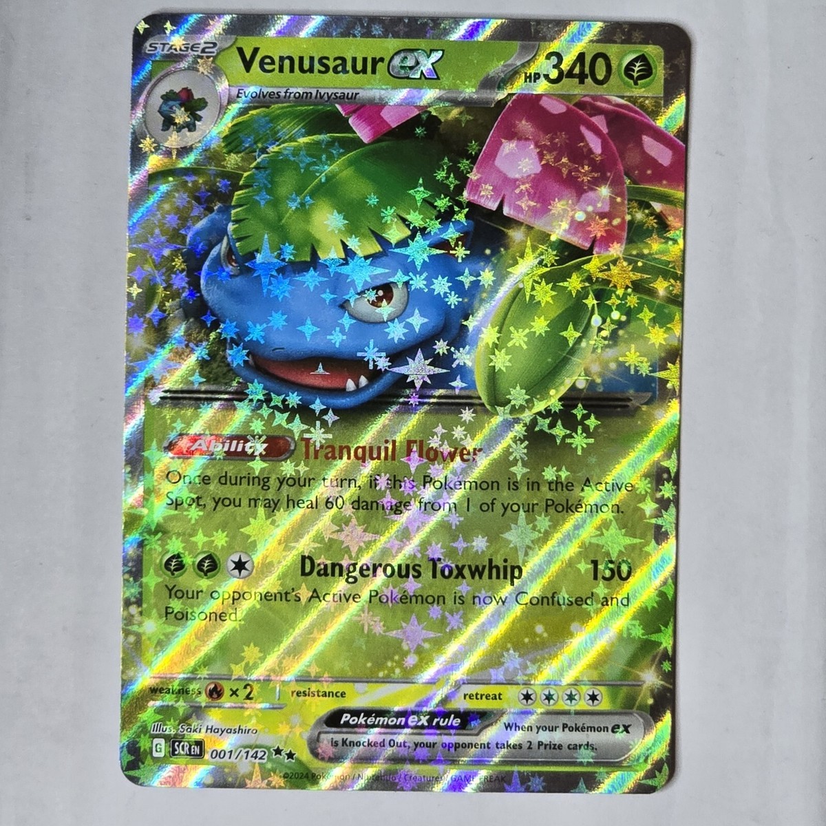 Venusaur EX 001/142 Double Rare Holo Stellar Crown Pokémon