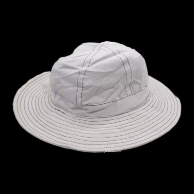 August Women's Floppy Hat Whipped WHITE Contrast Stitching August Accessories #4
