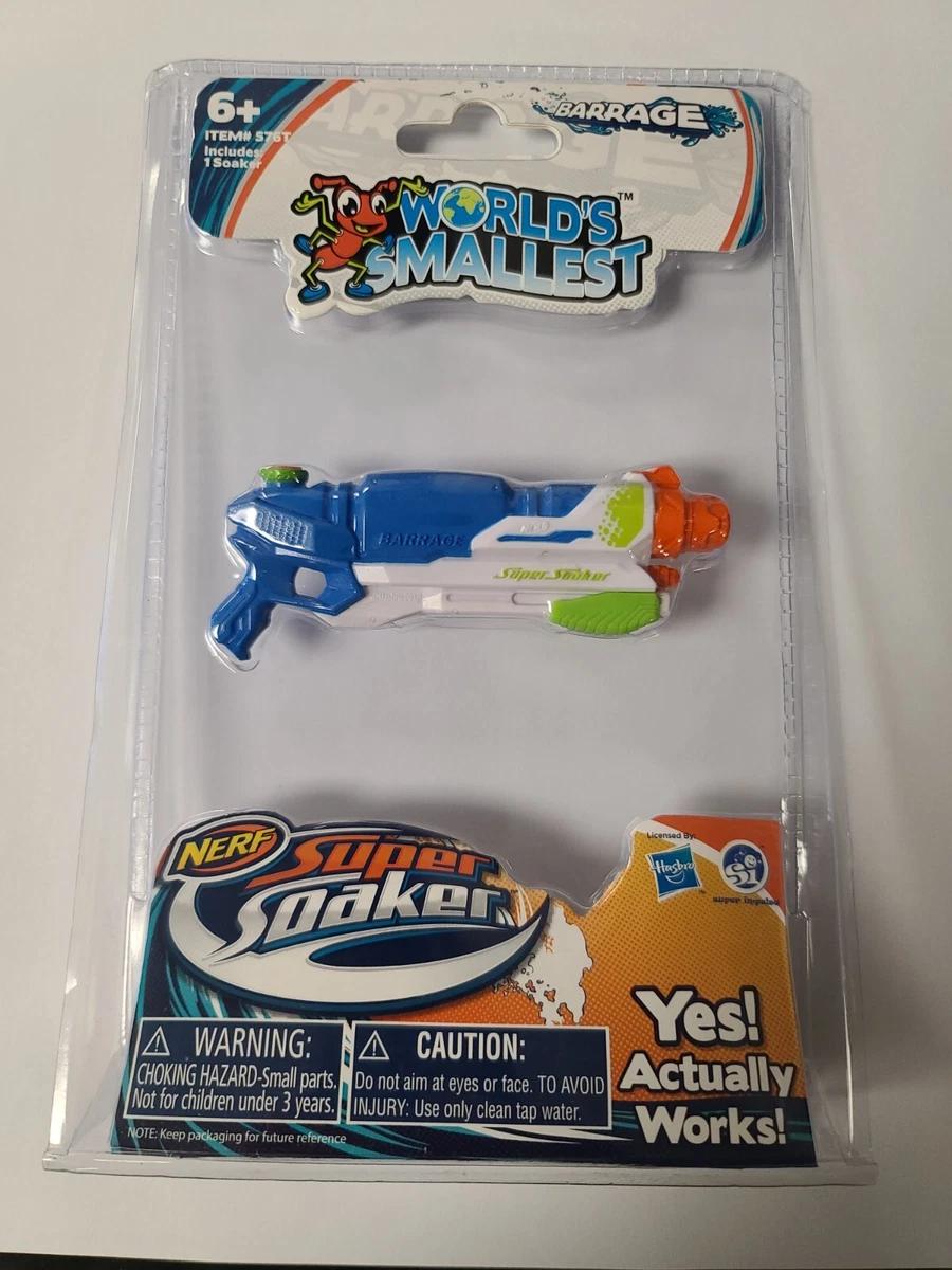 Nerf Mini Super Soaker BARRAGE Gun World's Smallest Hasbro New