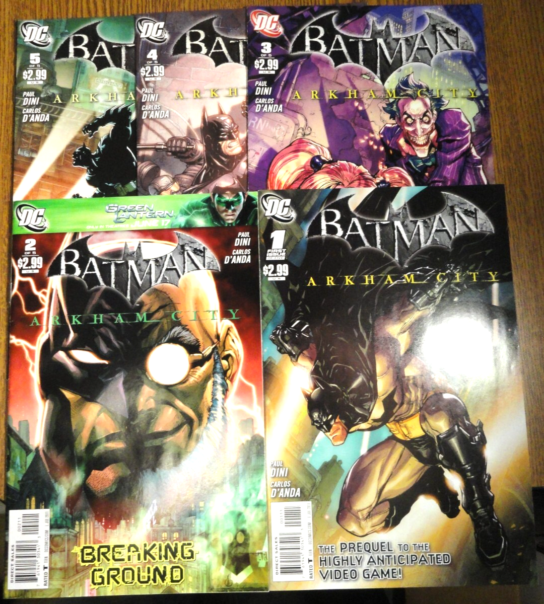 Batman Arkham City #1 Full Set Video Game Prequel Lot