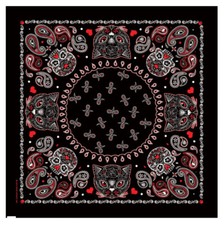 Cat Sugar Skull Design 21" x 21" Bandana 1076