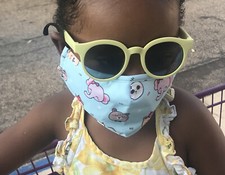 Toddler Child Kids Reusable Cotton Face Mask  2 PM2.5 Carbon Filters Boys Girls