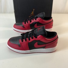 Nike Air Jordan 1 Low Reverse Bred Red Black Shoes Men's Sneakers Size 5.5Y NEW