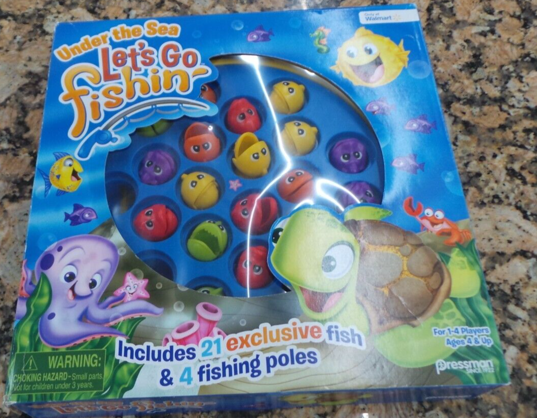 Kid's Board Game|Under The Sea|Let's Go Fishing|w/Pole Motorized|Factory Sealed