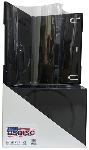 USDISC DVD Cases Standard 14mm Premium, Single 1 Disc (Black) Lot - Picture 2 of 2