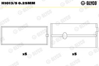 Glyco H1013/5 0.25Mm Kurbelwellenlager For Nissan Opel Renault Vauxhall