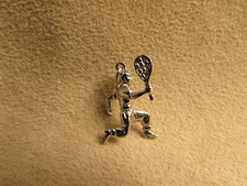 Vintage Sterling Silver Tennis Player N.O.S.