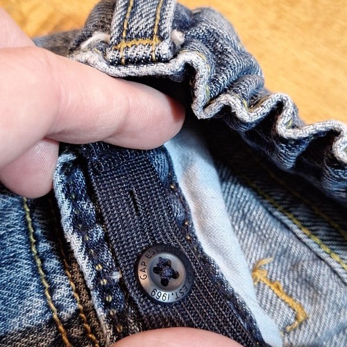 Gap Kids 1969 Boys Jeans Size 7 Slim Adjustable Waist Medium Wash Straight Leg - Picture 3 of 5