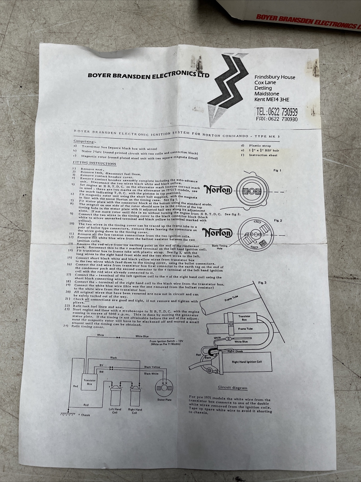 Norton boyer bransden electronic ignition Mark 3 eBay