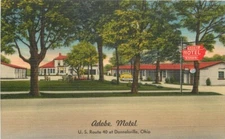 1950s Ohio Donnelsville Adobe Motel Tichnor linen Postcard 22-11718