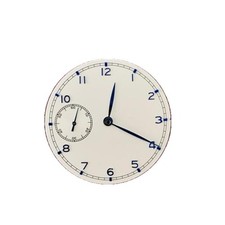 White 37mm Watch Dial Plate With Hands For ETA 6497 ST3600 Movement Parts C