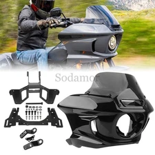Front Headlight Fairing Windshield & Bracket Kit For Harley Low Rider ST 2022-24